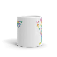 Alien Tie-dye White glossy mug