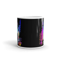 UFO T-rex White glossy mug