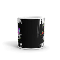 Pew Pew (UFO Unicorn) White glossy mug