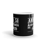 Area 51 Alien Specimen White glossy mug