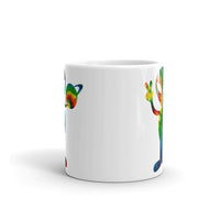 Tie-Dye Alien 2 White glossy mug