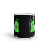 It's Vibrating (Alien with Cat) White glossy mug