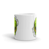 Weed Alien White glossy mug