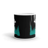 Bigfoot Alien Abduction White glossy mug