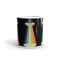 UFO Beam White glossy mug