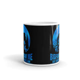 Bigfoot Saw Me White glossy mug