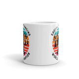 Social Distancing Champion (Bigfoot) 2 White glossy mug