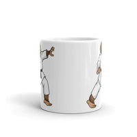 Karate Bigfoot White glossy mug