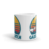 Gassquatch White glossy mug