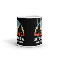 Bigfoot Hide & Seek World Champion White glossy mug