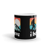 I Believe Bigfoot White glossy mug