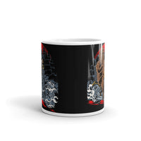 Bigfoot Biker White glossy mug