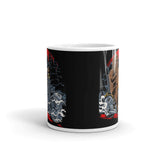 Bigfoot Biker White glossy mug