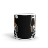 Bigfoot Wanted White glossy mug