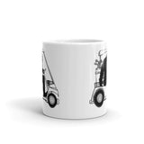 Bigfoot Golfer White glossy mug