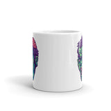 Scary Zombie Head White glossy mug