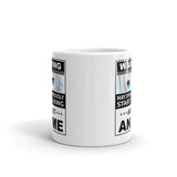 Talking About Anime White glossy mug