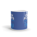 Catch Flights Not Feelings 16 White glossy mug