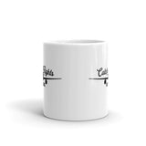 Catch Flights Not Feelings 22 White glossy mug