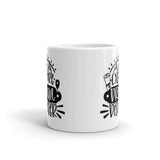 Explorer, Dream, Discover White glossy mug