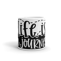 Life is a Journey 2 White glossy mug