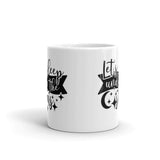 Let's Sleep Under the Stars White glossy mug