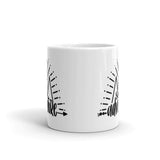 Seek Adventure White glossy mug