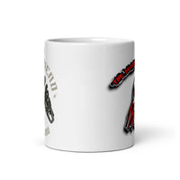 Mr Chainsaw (Bloody Horror Punx) White glossy mug