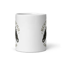 Mr Chainsaw White glossy mug