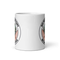 No Muff Too Tuff White glossy mug