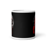 Red Hooded Wolf White glossy mug