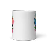 Watercolor Skull 9 White glossy mug