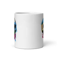 Watercolor Skull 8 White glossy mug