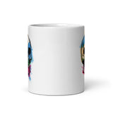 Watercolor Skull 8 White glossy mug