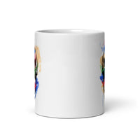 Watercolor Skull 7 White glossy mug