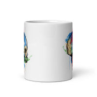 Watercolor Skull 4 White glossy mug