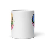 Watercolor Skull 3 White glossy mug