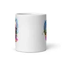 Watercolor Skull 2 White glossy mug