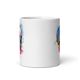 Watercolor Skull 2 White glossy mug