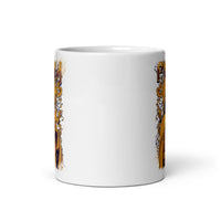 Pray Skull White glossy mug