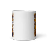 Pray Skull White glossy mug