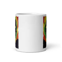 Fire Skull White glossy mug