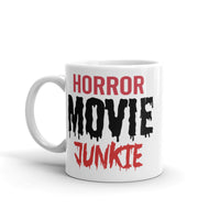 Horror Movie Junkie White glossy mug