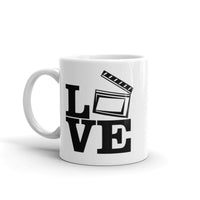 Love Film White glossy mug