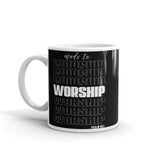 Made to Worship White glossy mug