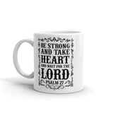 Psalm 27 White glossy mug