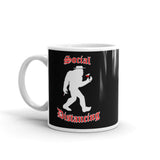 Social Distancing White glossy mug