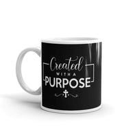 Created with a Purpose White glossy mug