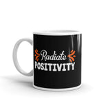 Radiate Positivity White glossy mug