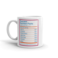 Success Nutritional Facts White glossy mug